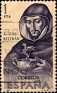 Spain 1965 Fundadores de América 1 PTA Purple & Yellow Edifil 1681. Subida por Mike-Bell